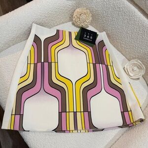 MARELLA Retro Mini Skirt - Pink, Yellow, Brown